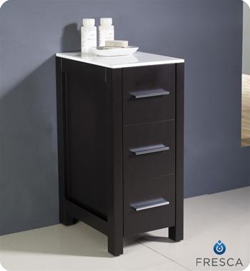 Fresca Torino 12" Espresso Bathroom Linen Side Cabinet