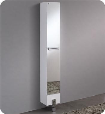 Fresca Adour Mirrored Bathroom Linen Side Cabinet