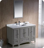 Fresca Oxford 48" Gray Traditional Bathroom Vanity