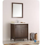 Fresca Cambridge 30" Antique Coffee Traditional Bathroom Vanity w/ Mirror