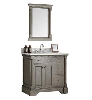 Fresca Kingston 36" Antique Silver Traditional Bathroom Vanity w/ Mirror