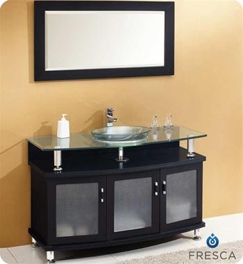 Fresca Contento 48" Espresso Modern Bathroom Vanity w/ Mirror