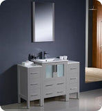 Fresca Torino 48" Gray Modern Bathroom Vanity w/ 2 Side Cabinets & Integrated Sink