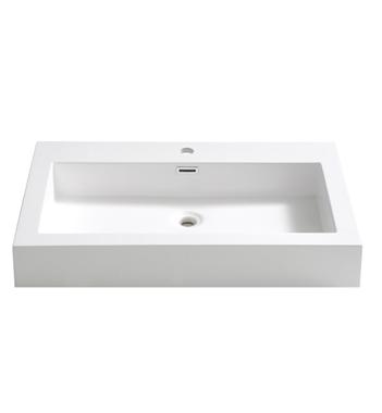 Fresca Livello 30" White Integrated Sink / Countertop