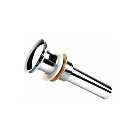 KubeBath Solid Brass Construction Pop-Up Drain With Overflow - Chrome
