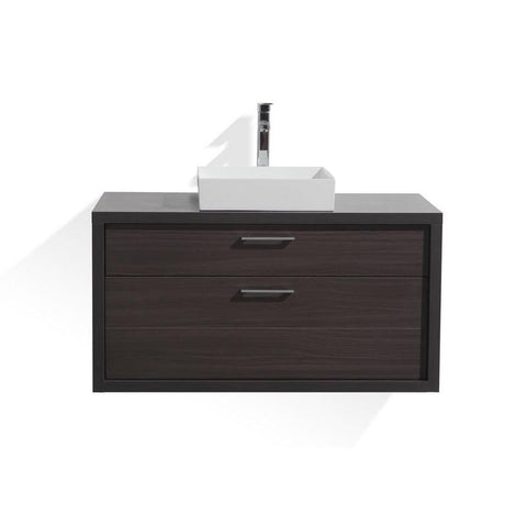 Tucci 42" Dark Gray OakModern Bathroom Vanity by Kube Bath