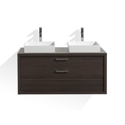Tucci 48" Gray Oak Double Sink Modern Bathroom Vanity by Kube Bath