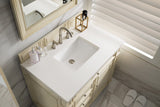 Bristol 36" Single Vanity, Vintage Vanilla with 3 CM Snow White Quartz Top