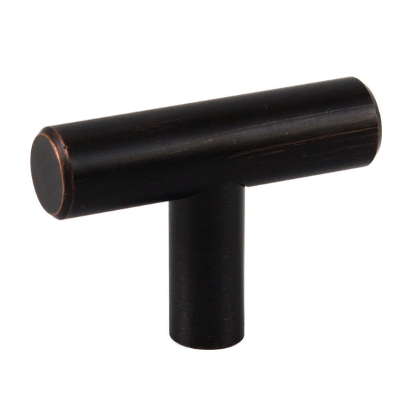 T-Pull Modern Cabinet Knob Oil Rubbed Bronze Solid Steel