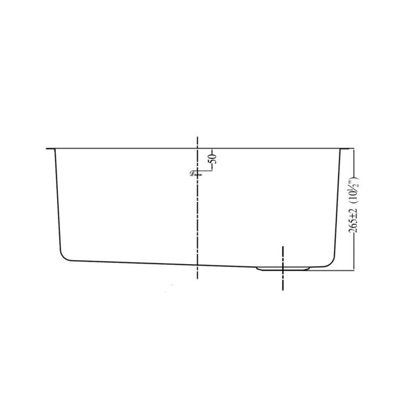 Dawn? Undermount Single Bowl Sink with Rear Corner Drain