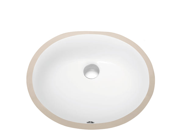 Dawn? Under Counter Oval Ceramic Basin with Overflow