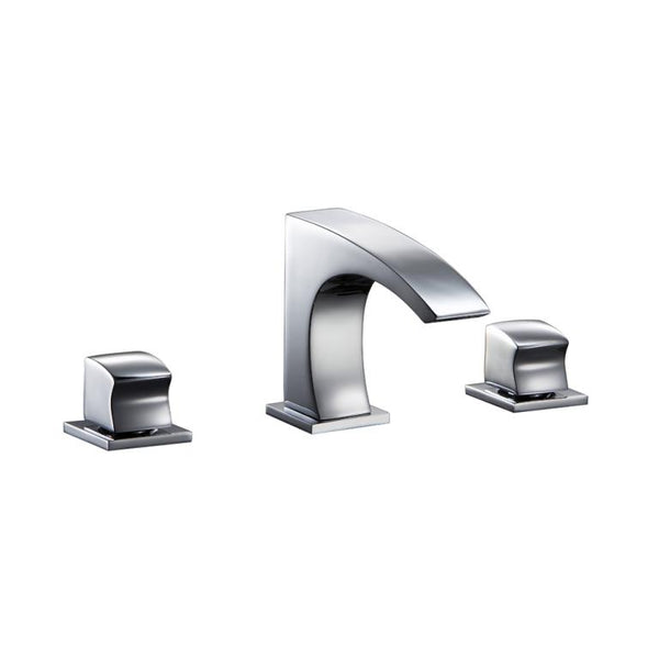 Dawn? 3-hole, 2-square handle widespread lavatory faucet, Chrome  (Standard pop up drain D90 0056C included)