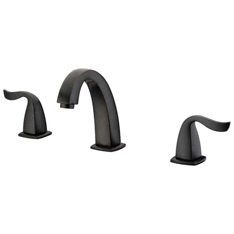 Dawn? 3-hole widespread lavatory faucet with lever handles for 8" centers, Dark Brown Finished (Standard pull-up drain with lift rod D90 0010DBR included)