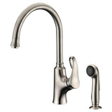 Dawn? Single-lever kitchen faucet with side-spray, Brushed Nickel