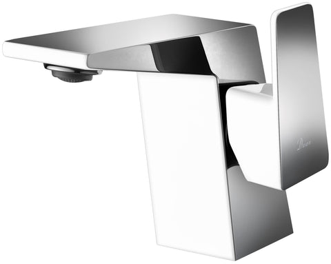 Dawn? Single-lever lavatory faucet, Chrome & White (Standard pull-up drain with lift rod D90 0010C included) 