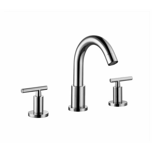Dawn? 3-hole, 2-handle widespread lavatory faucet, Chrome  (Standard pull-up drain with lift rod D90 0010C included)