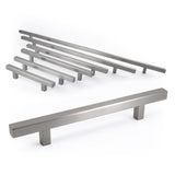 Pi Square Bar Pull Cabinet Handle Brushed Nickel Stainless