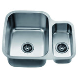 Dawn? Undermount Double Bowl Sink (25" x 21" x 10") Small Bowl on Right